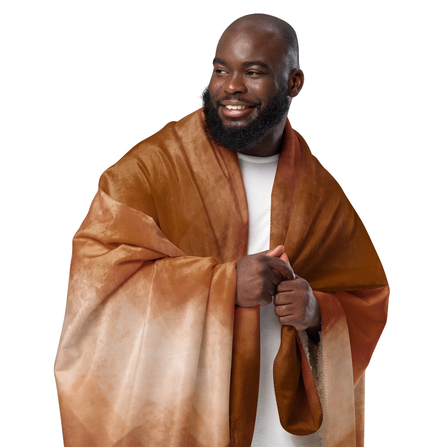 Sherpa Decke mit Kuschelfell | Chai Latte | Christine Wagner - Decke - Christine Wagner Studio