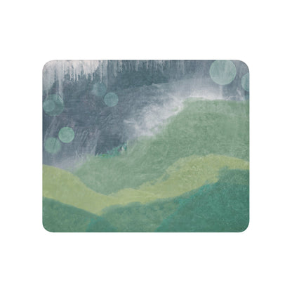 Sherpa Decke mit Kuschelfell | Misty Forest | Christine Wagner - Decke - Christine Wagner Studio