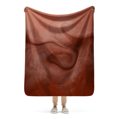 Sherpa Decke mit Kuschelfell | Mocha Mousse | Christine Wagner - Decke - Christine Wagner Studio