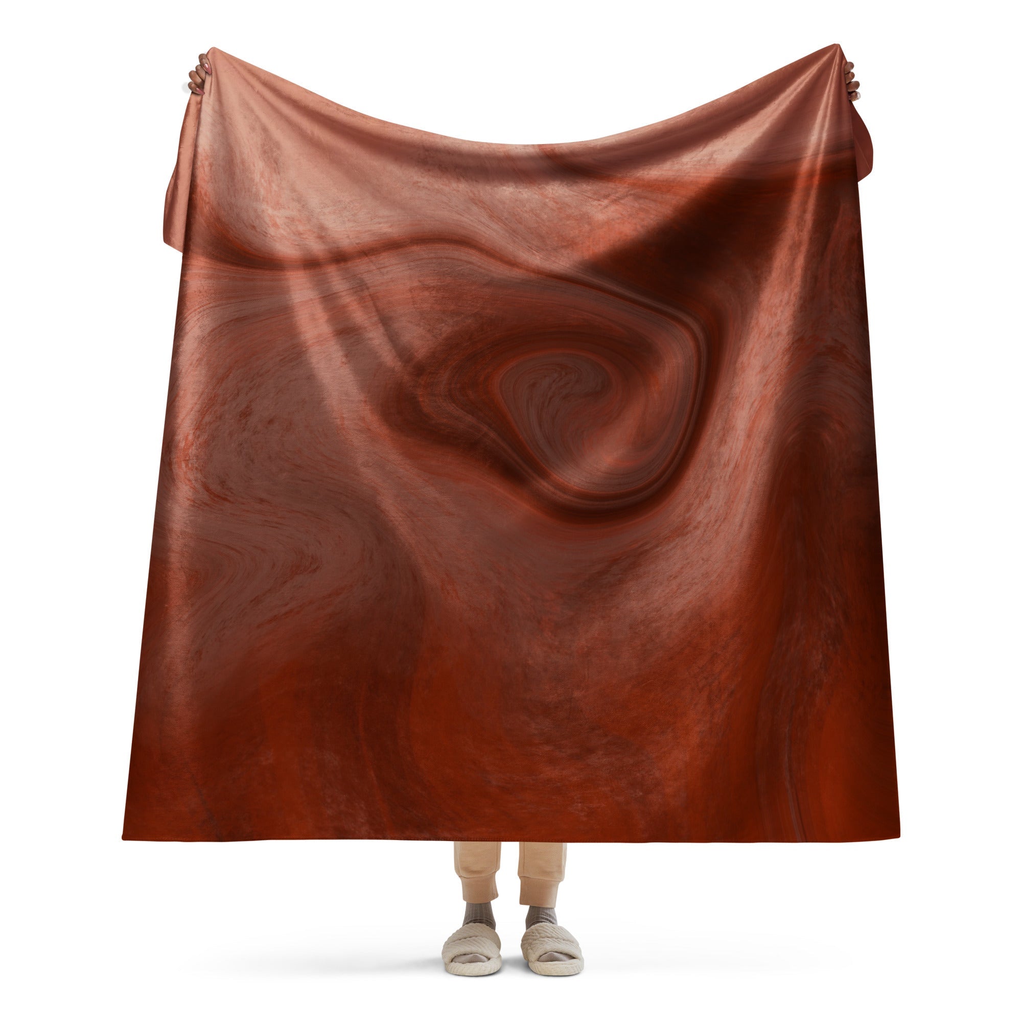 Sherpa Decke mit Kuschelfell | Mocha Mousse | Christine Wagner - Decke - Christine Wagner Studio