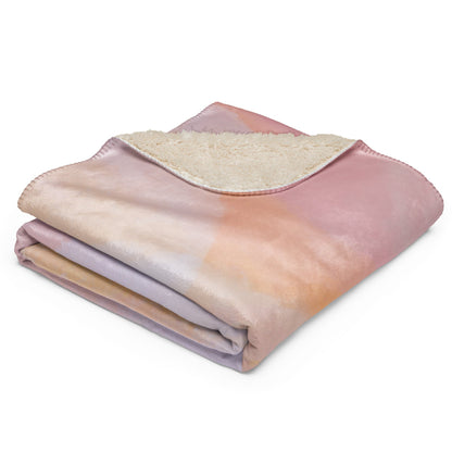 Sherpa Decke mit Kuschelfell | Peach Dreams | Christine Wagner - Christine Wagner Studio