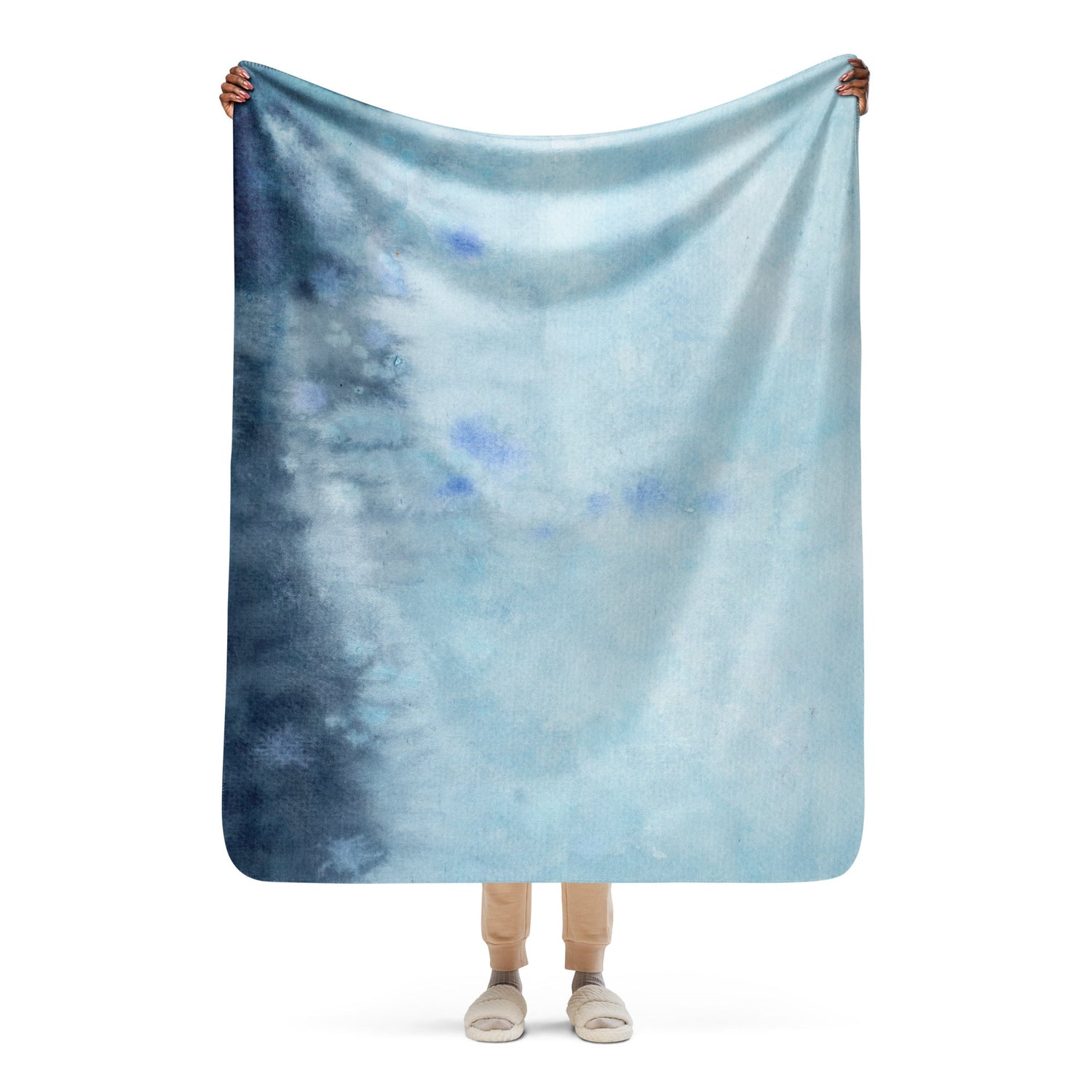 Sherpa Decke mit Kuschelfell | Zen Vibes | Christine Wagner - Decke - Christine Wagner Studio