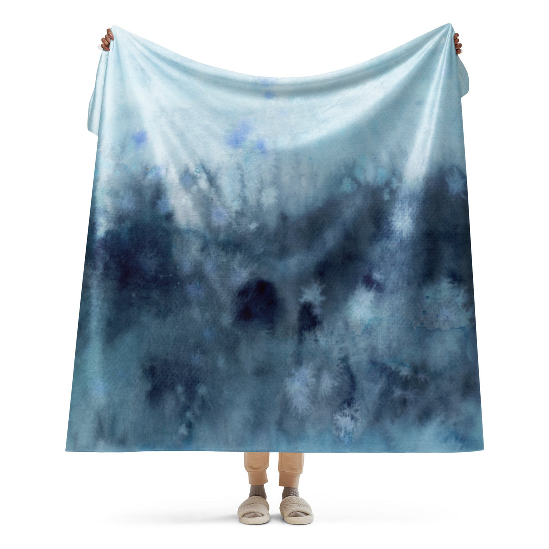 Sherpa Decke mit Kuschelfell | Zen Vibes | Christine Wagner - Decke - Christine Wagner Studio