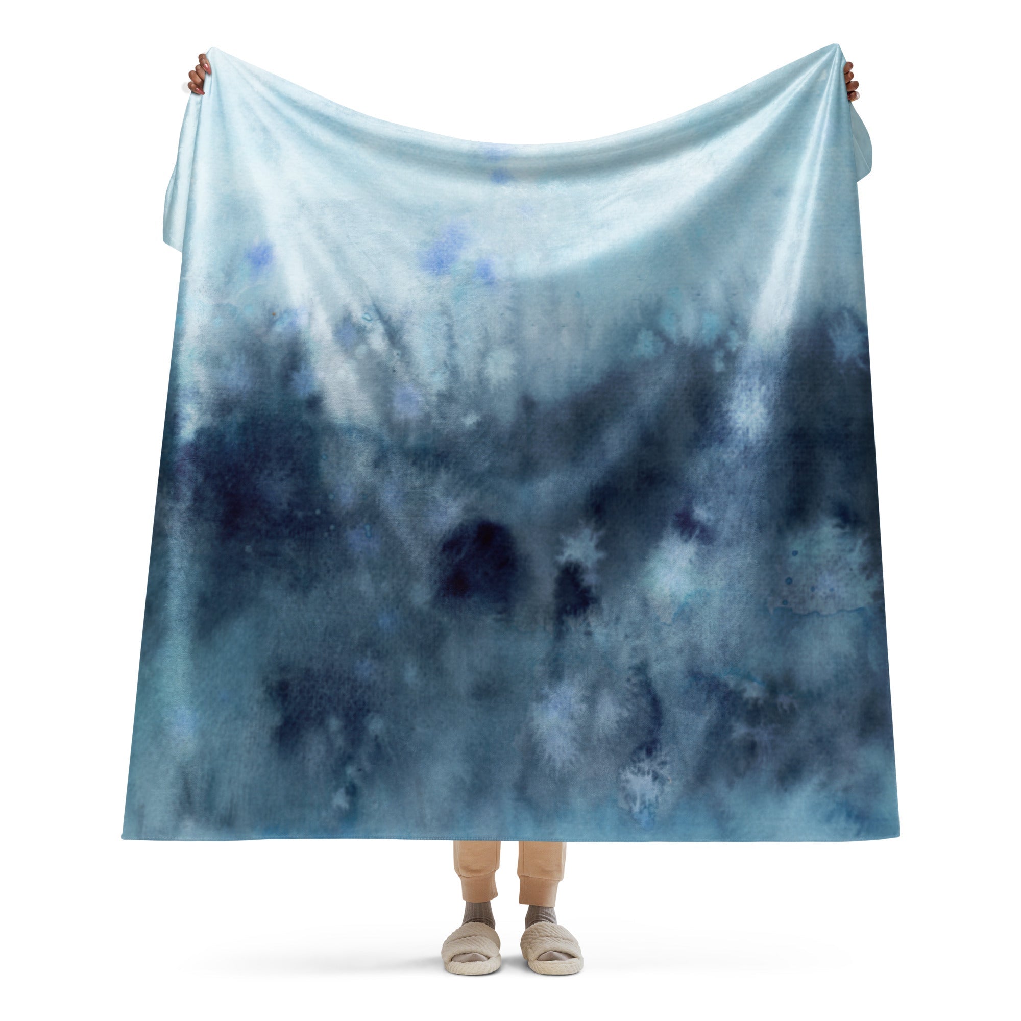 Sherpa Decke mit Kuschelfell | Zen Vibes | Christine Wagner - Decke - Christine Wagner Studio