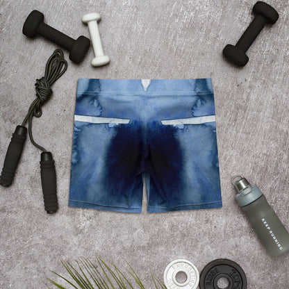 Shorts Mid - Waist | Deeper Into the Blue - Active Wear - Christine Wagner Studio
