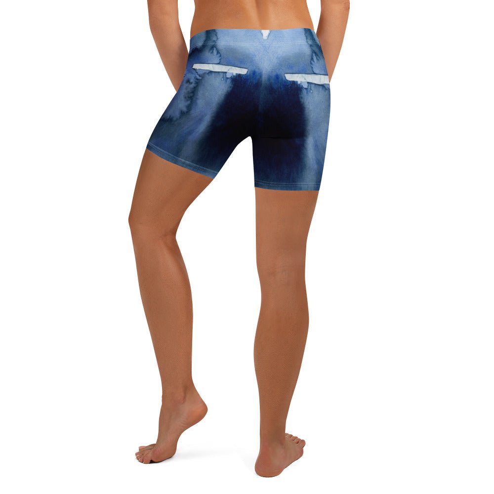 Shorts Mid - Waist | Deeper Into the Blue - Active Wear - Christine Wagner Studio