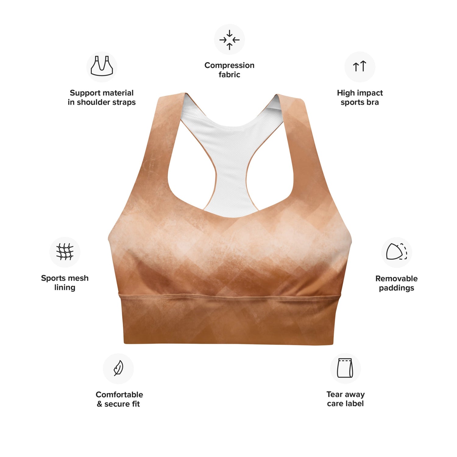 Sport - BH Longline | Chai Latte | Recycelt | Christine Wagner - Active Wear - Christine Wagner Studio