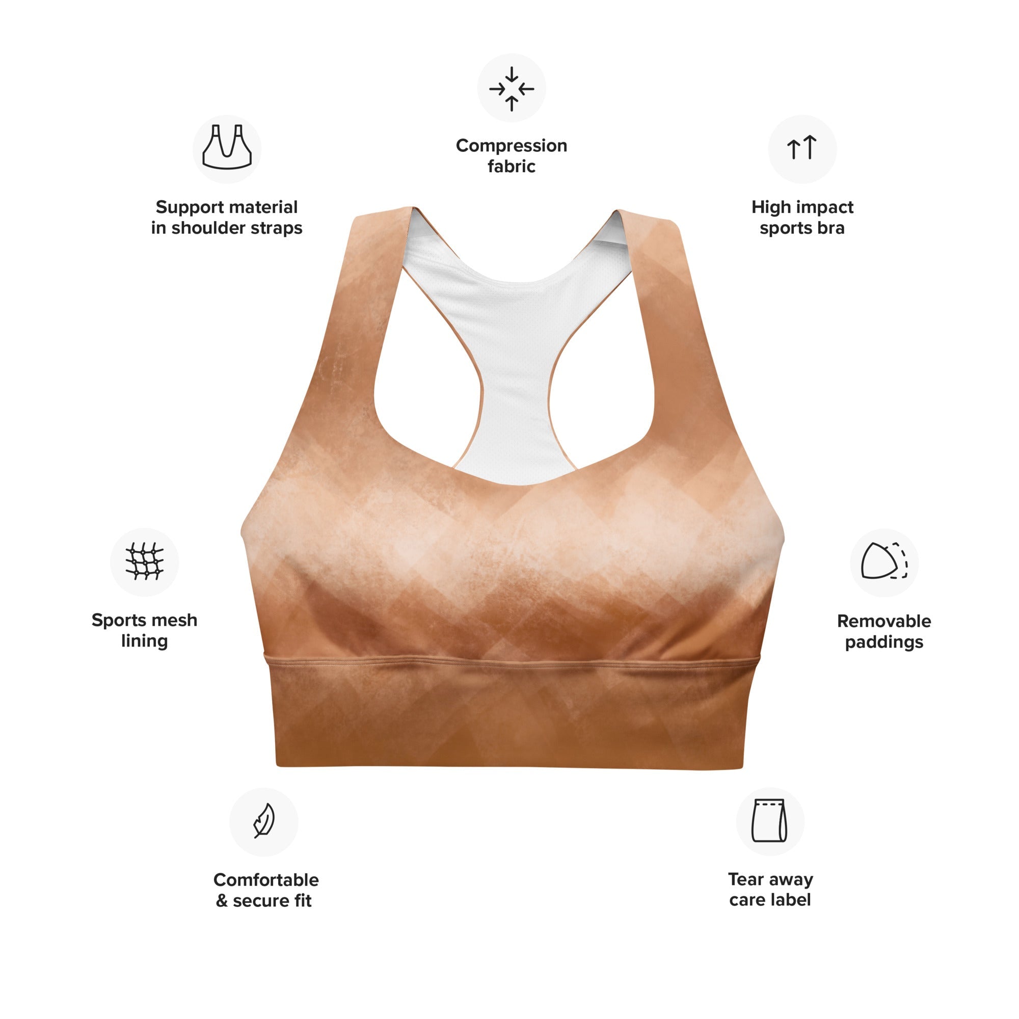 Sport - BH Longline | Chai Latte | Recycelt | Christine Wagner - Active Wear - Christine Wagner Studio
