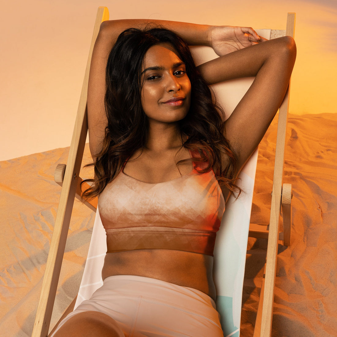 Sport - BH Longline | Chai Latte | Recycelt | Christine Wagner - Active Wear - Christine Wagner Studio