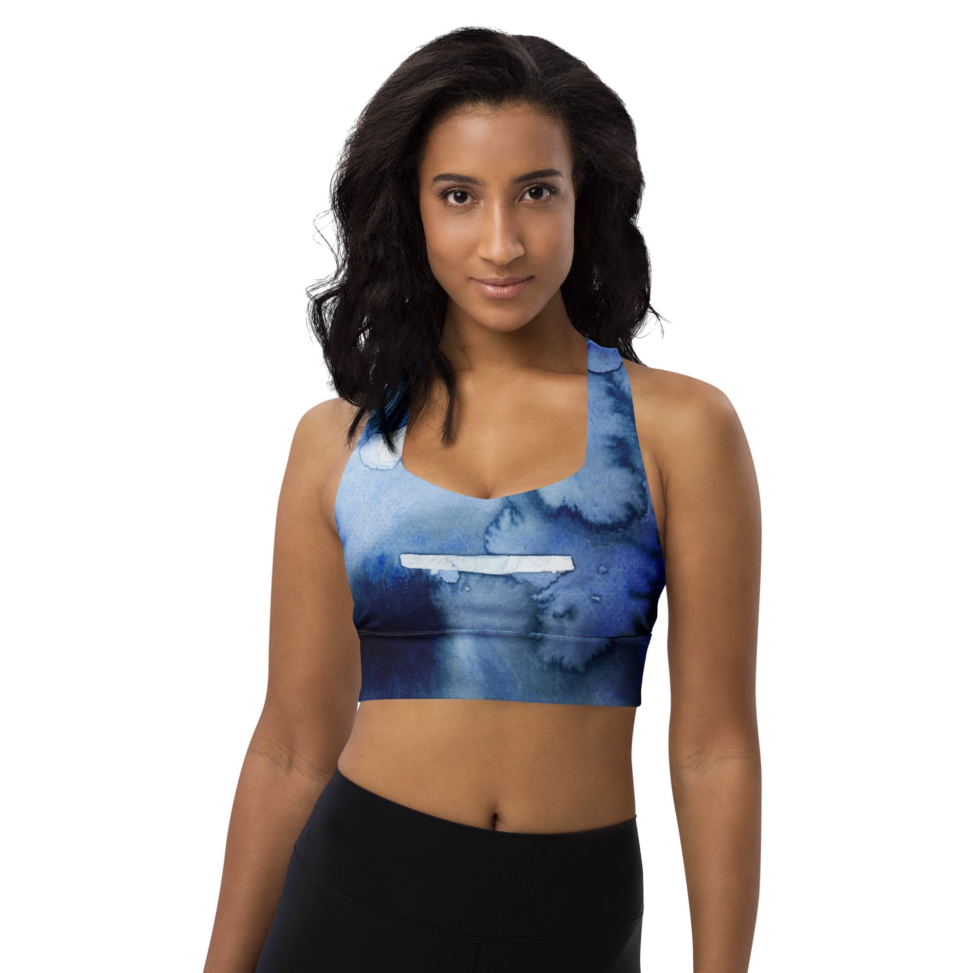 Sport - BH Longline | Deeper Into the Blue | Recycelt - Active Wear - Christine Wagner Studio