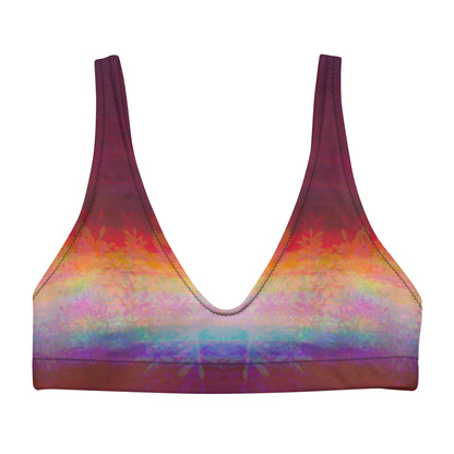 Sporty Bikini - Top | Aurora Bloom – Recycelt | Christine Wagner - Bikini - Christine Wagner Studio