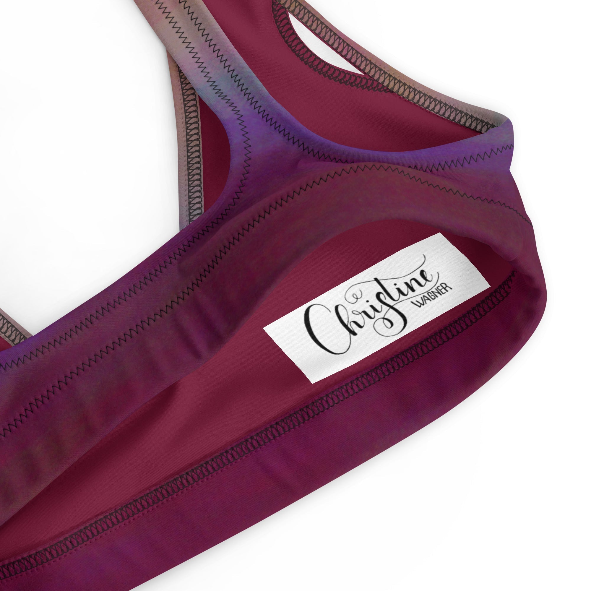 Sporty Bikini - Top | Aurora Night – Recycelt | Christine Wagner - Bikini - Christine Wagner Studio