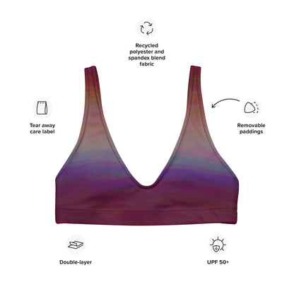 Sporty Bikini - Top | Aurora Night – Recycelt | Christine Wagner - Bikini - Christine Wagner Studio