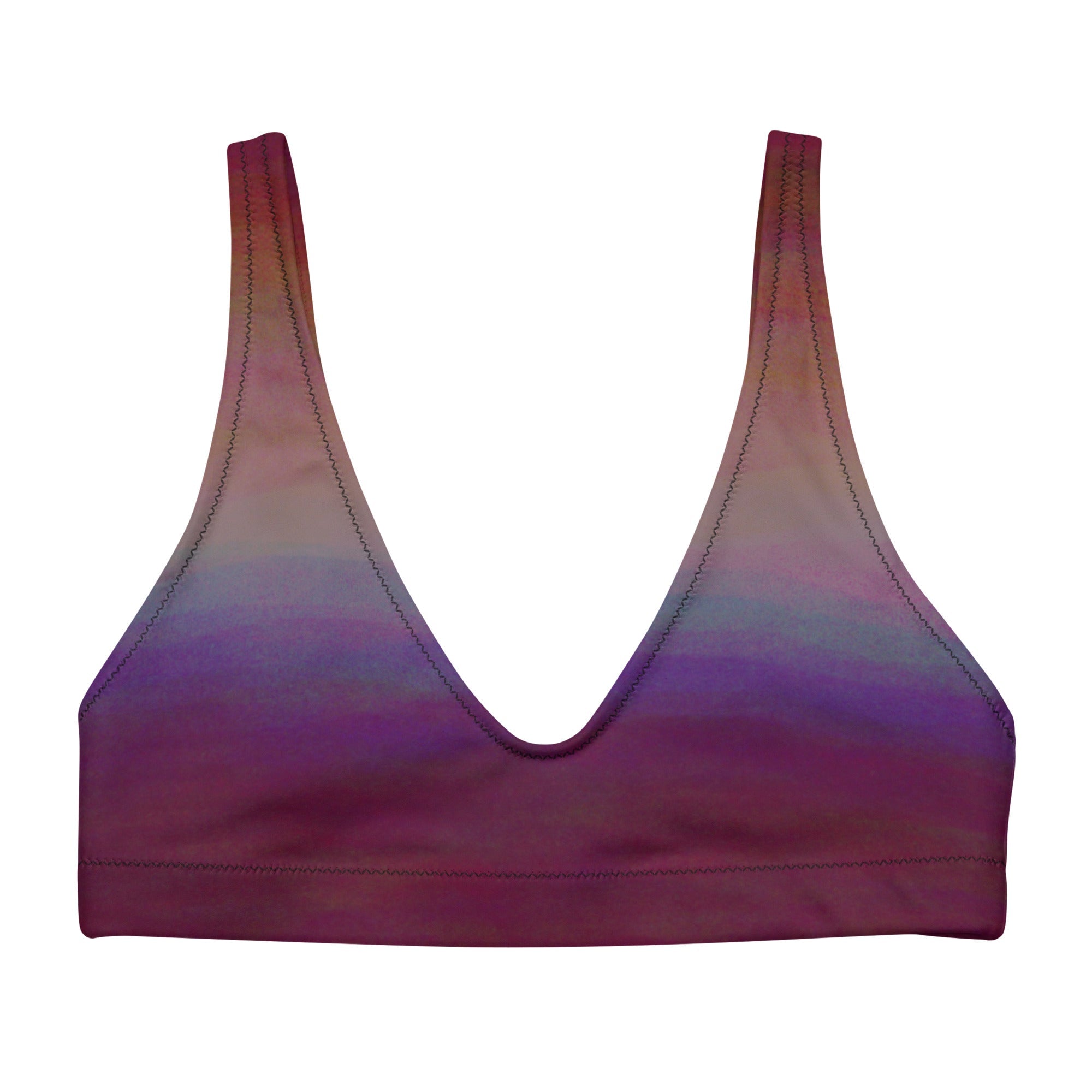 Sporty Bikini - Top | Aurora Night – Recycelt | Christine Wagner - Bikini - Christine Wagner Studio