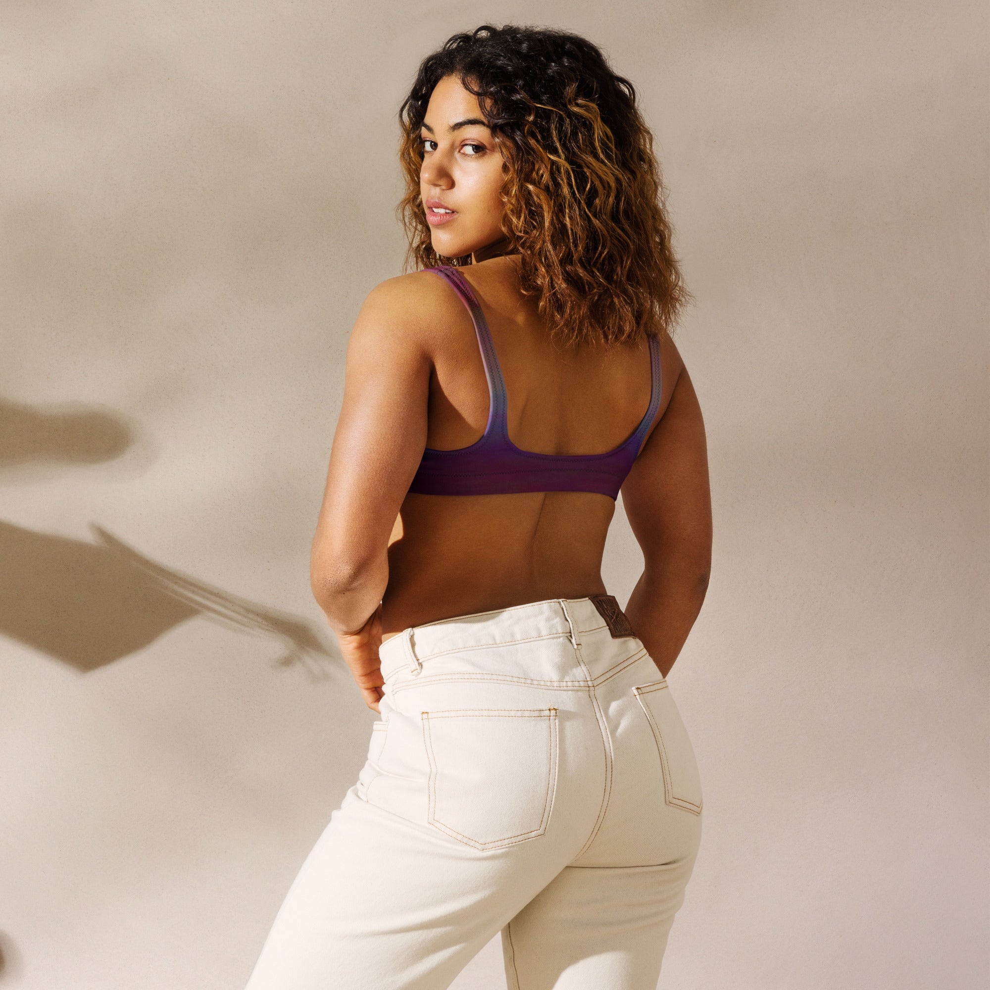 Sporty Bikini - Top | Aurora Night – Recycelt | Christine Wagner - Bikini - Christine Wagner Studio