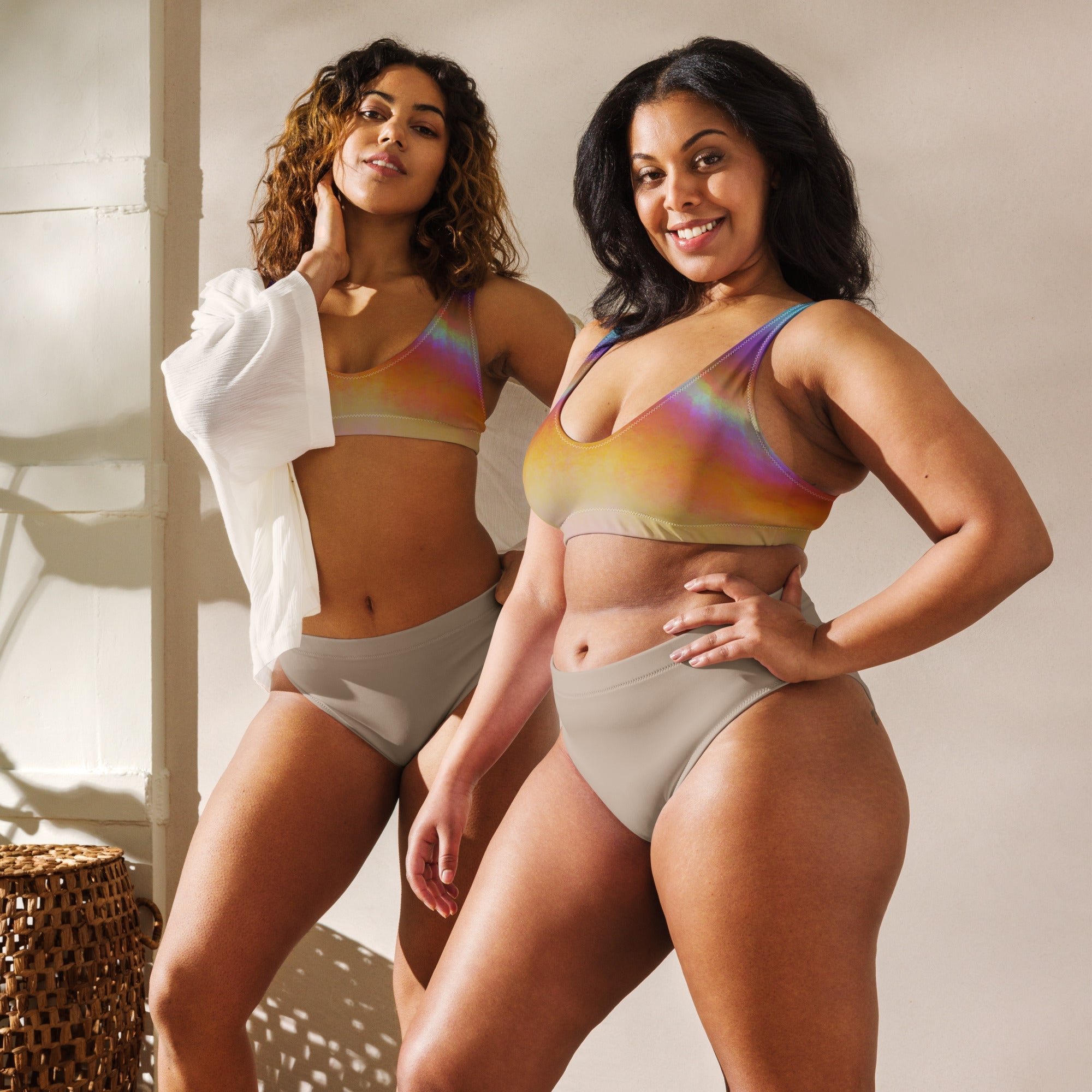 Sporty Bikini - Top | Aurora Sand – Recycelt | Christine Wagner - Bikini - Christine Wagner Studio