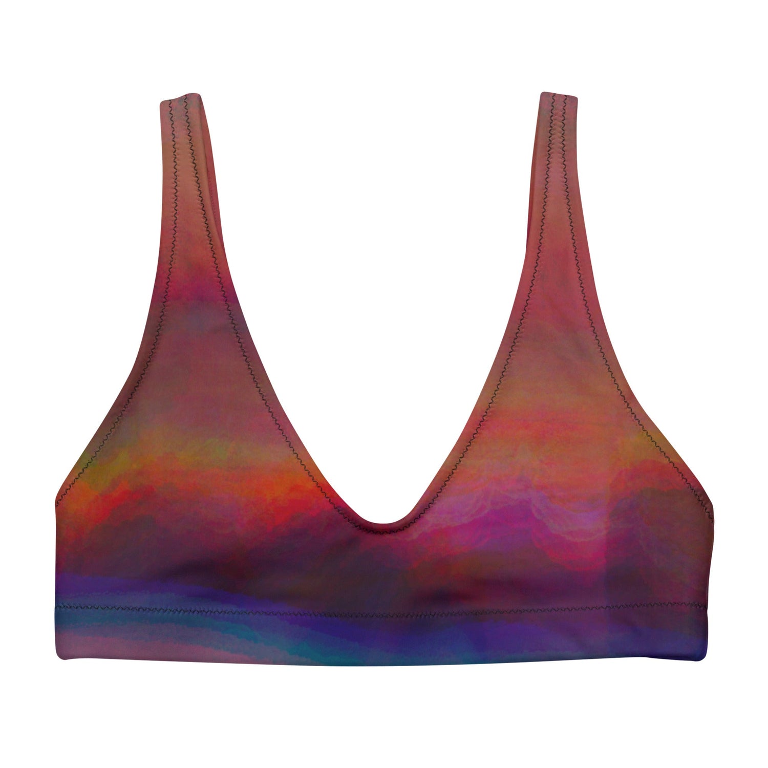 Sporty Bikini - Top | Aurora Twilight – Recycelt | Christine Wagner - Bikini - Christine Wagner Studio