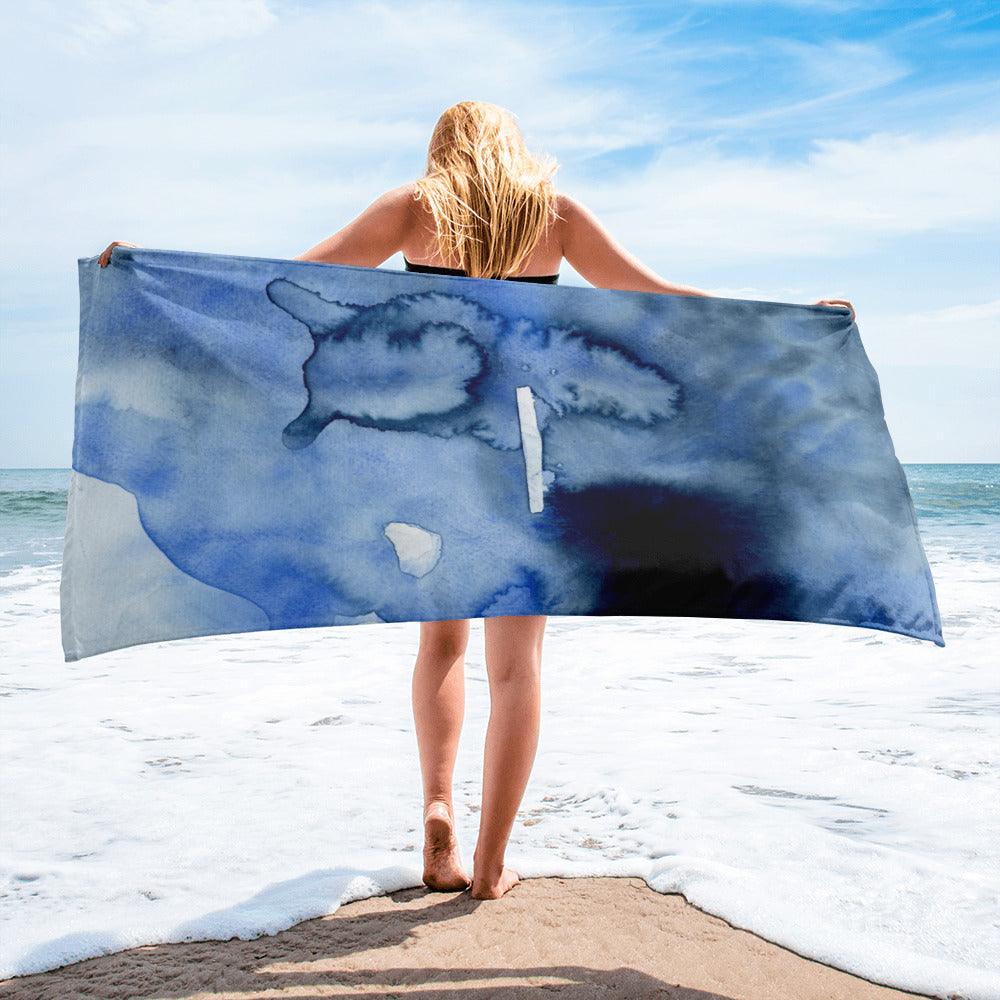 Strandhandtuch | Deeper into the Blue | Christine Wagner - Strandhandtuch - Christine Wagner Studio