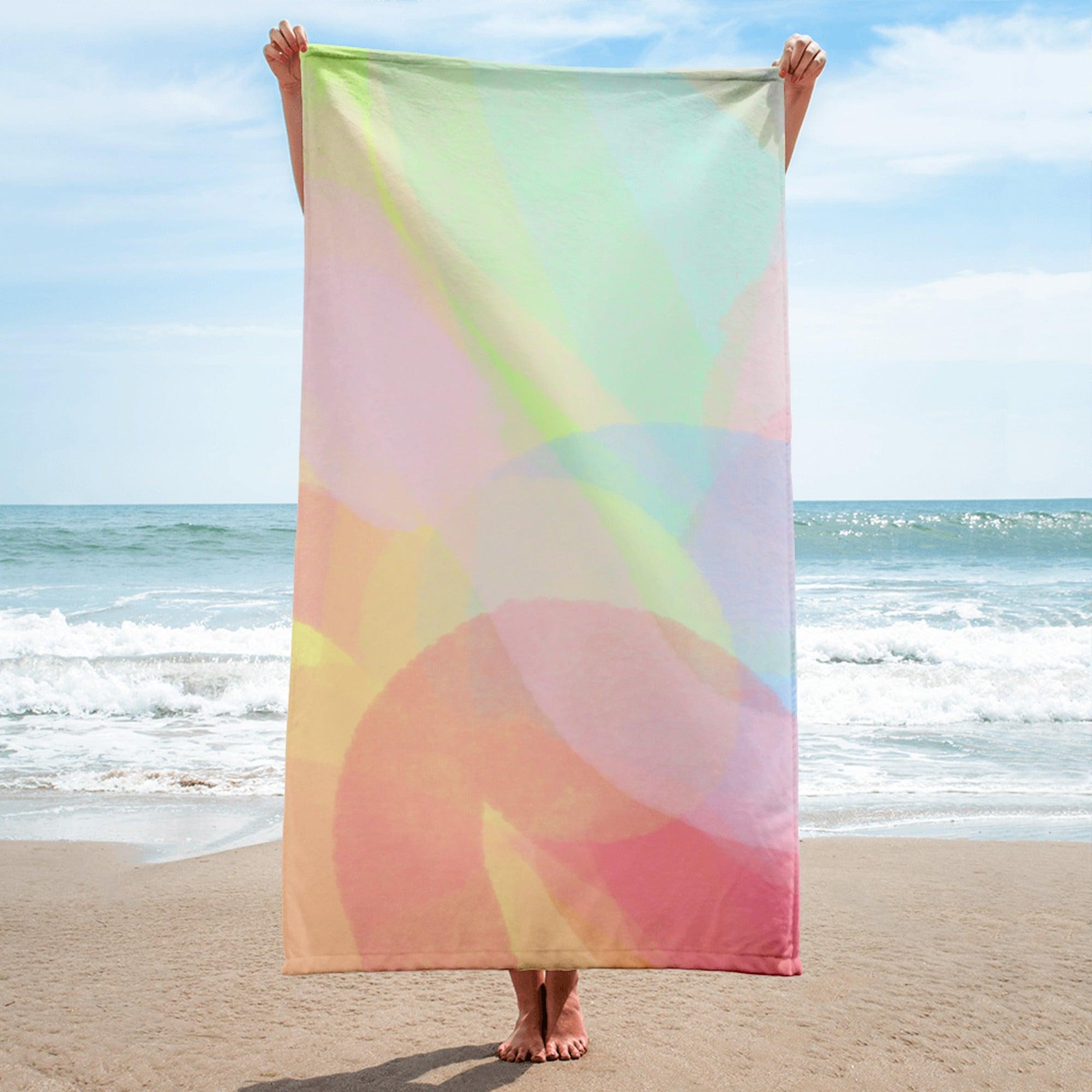 Strandhandtuch | Electric Rainbow | Christine Wagner - Strandhandtuch - Christine Wagner Studio