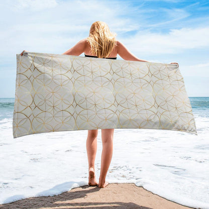 Strandhandtuch | Golden Matrix | Christine Wagner - Strandhandtuch - Christine Wagner Studio