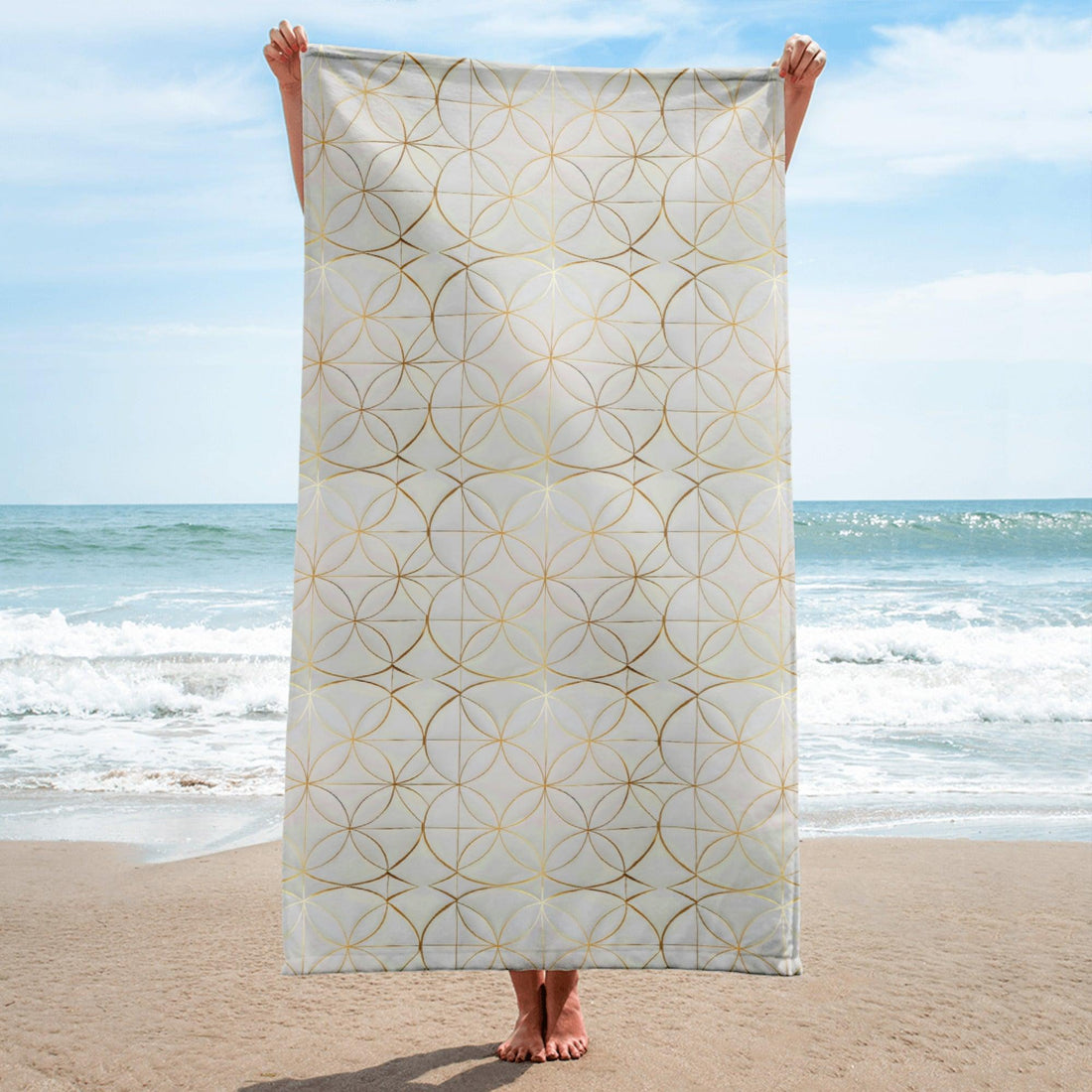 Strandhandtuch | Golden Matrix | Christine Wagner - Strandhandtuch - Christine Wagner Studio