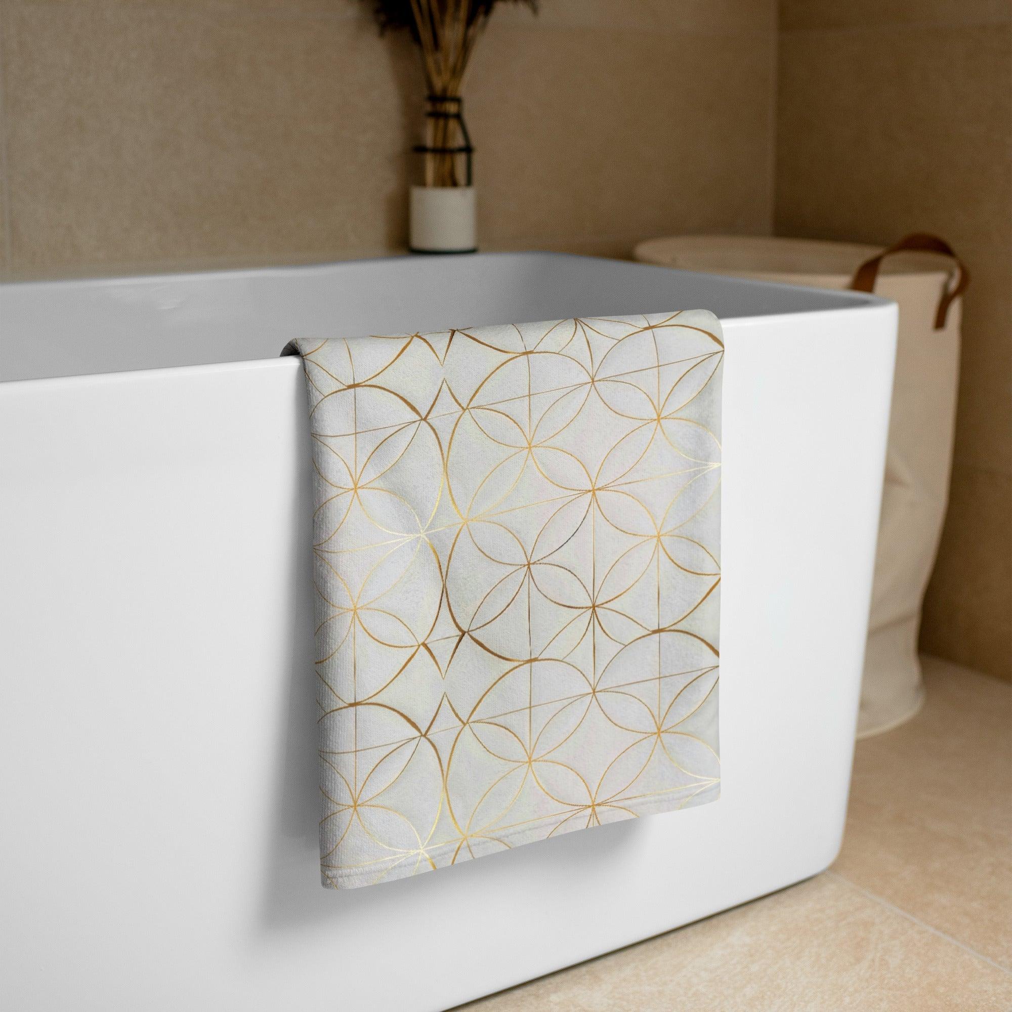 Strandhandtuch | Golden Matrix | Christine Wagner - Strandhandtuch - Christine Wagner Studio
