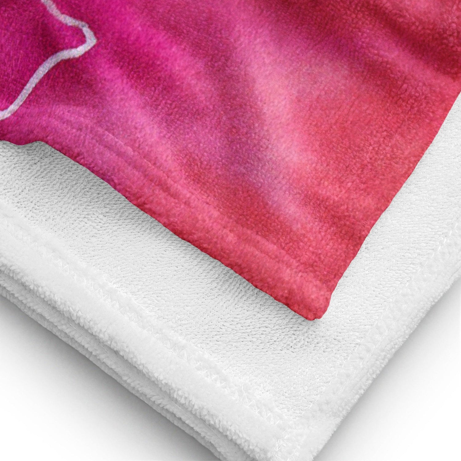 Strandhandtuch | Pink Lotus | Christine Wagner - Strandhandtuch - Christine Wagner Studio
