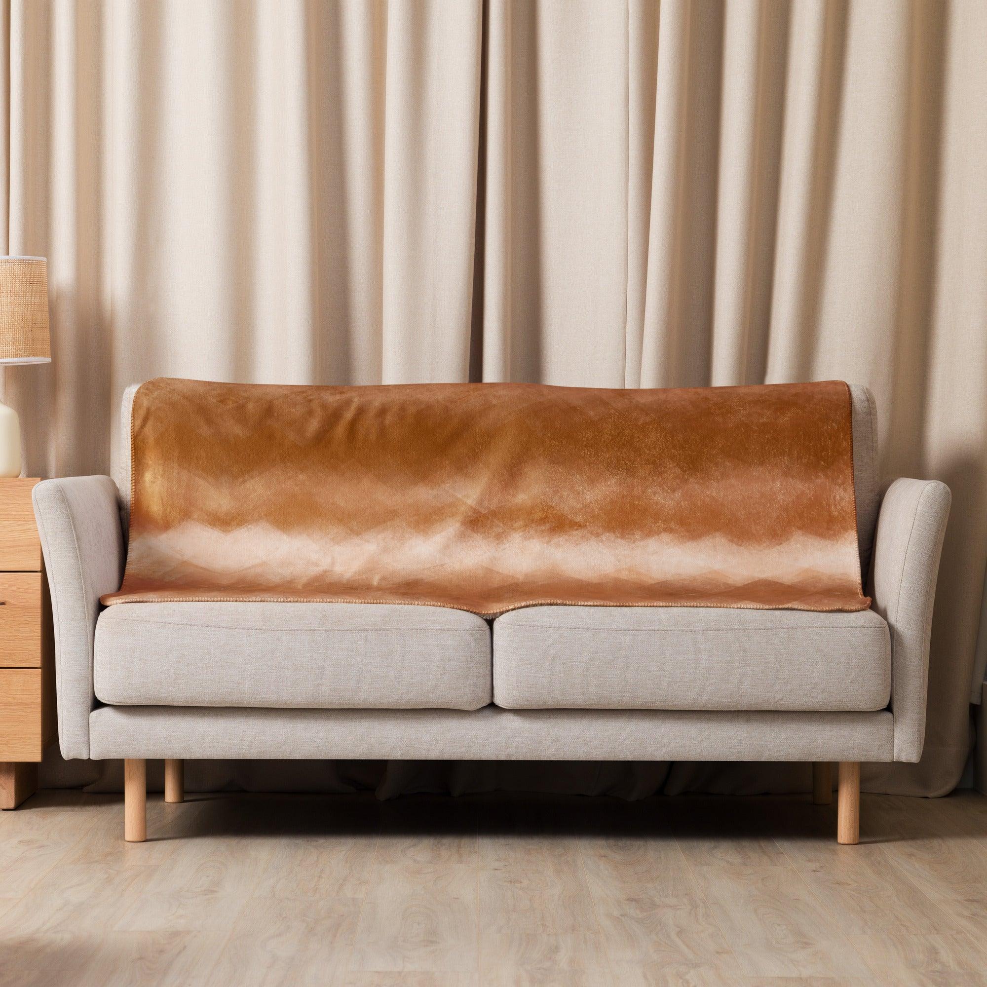 Sherpa Decke mit Kuschelfell | Chai Latte | Christine Wagner - Christine Wagner