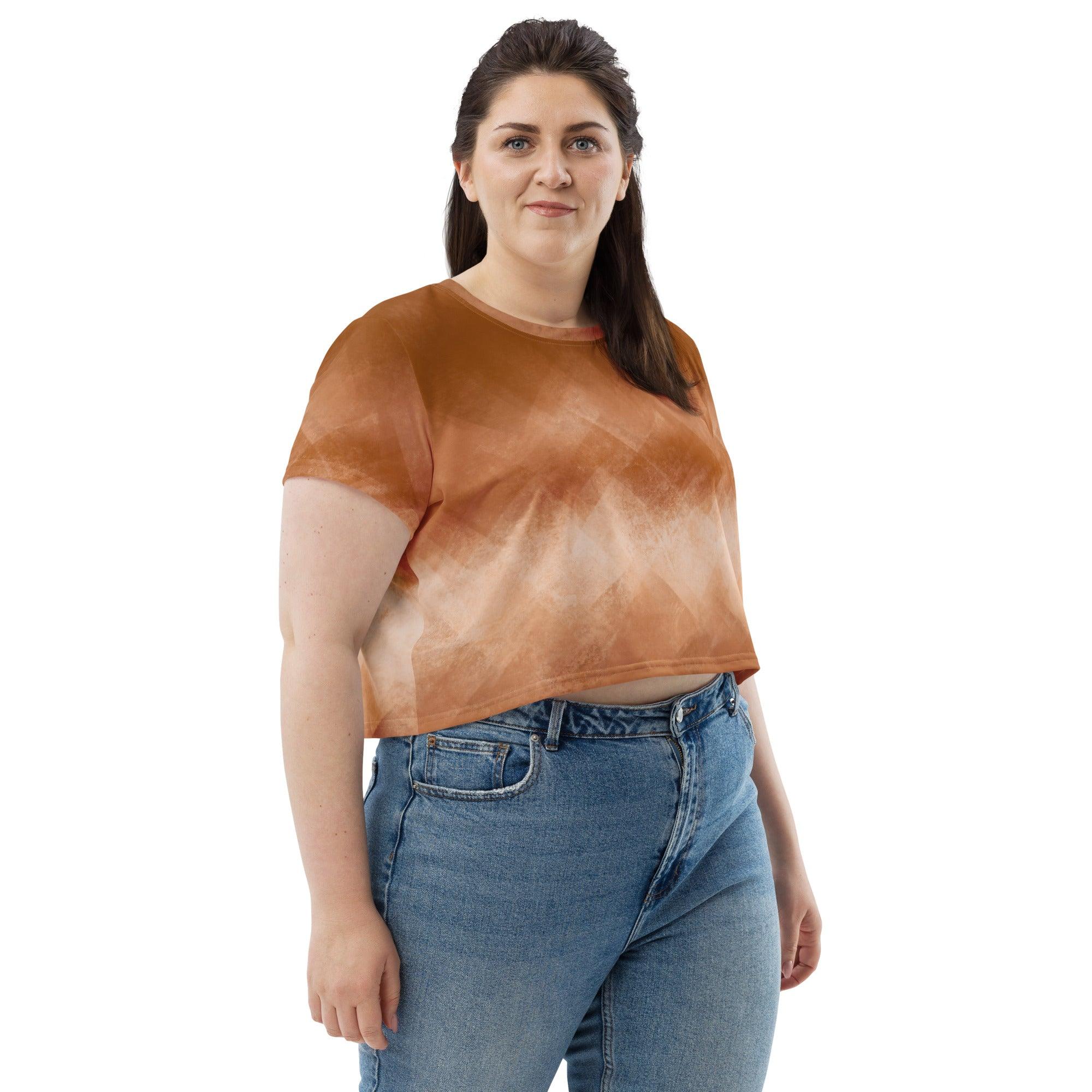 T-Shirt Crop Top | Chai Latte | Christine Wagner - Active Wear - Christine Wagner Studio