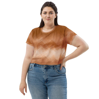 T-Shirt Crop Top | Chai Latte | Christine Wagner - Active Wear - Christine Wagner Studio