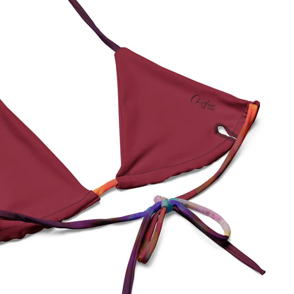 Triangel - Bikini Oberteil | Aurora Bloom – Recycelt | Christine Wagner - Bikini - Christine Wagner Studio