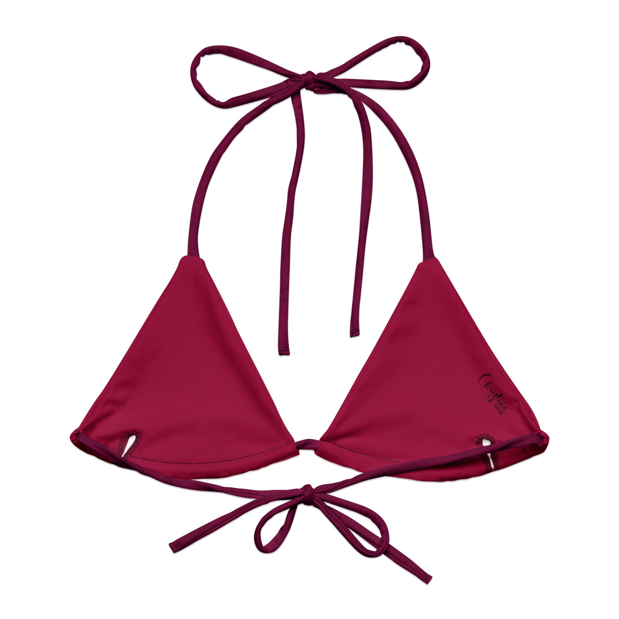 Triangel - Bikini Oberteil | Berry Bordeaux | Recycelt - Christine Wagner Studio