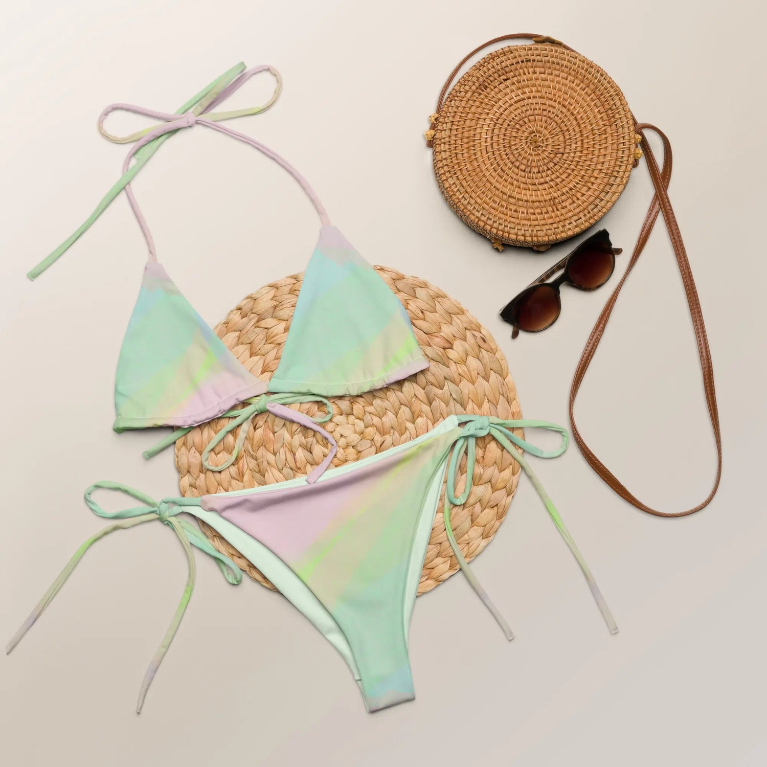 Triangel - Bikini Oberteil | Electric Pistachio - Recycelt - Bikini - Christine Wagner Studio