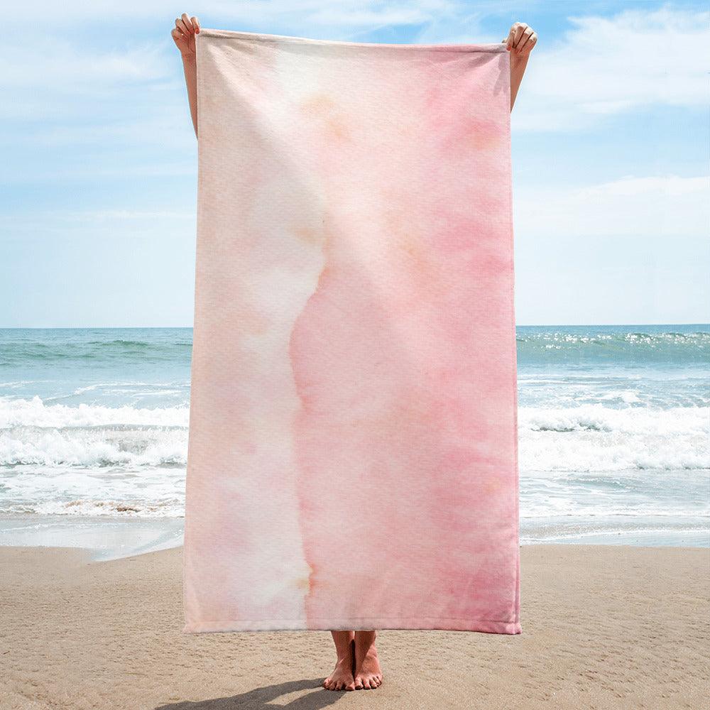 Strandhandtuch  | Pink Ombré - Christine Wagner - Christine Wagner